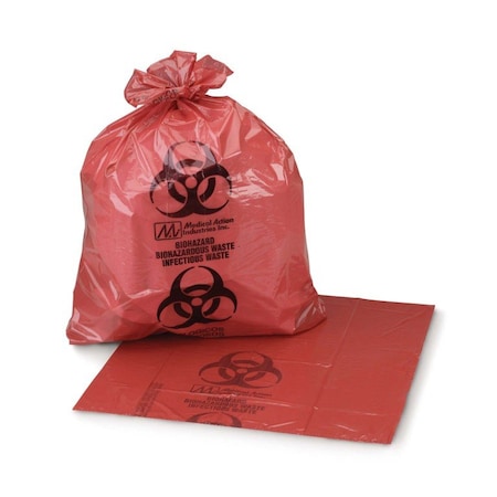 Mckesson Red Infectious Waste Bag, 25 gal, 250PK 960649